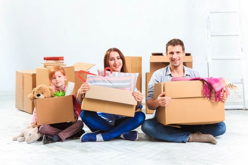 Professional packing boxes prepared for a home move in Snaresbrook