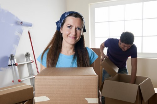 Unpacking service organising boxes in a new Snaresbrook property