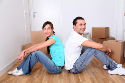 Commercial moving team handling office furniture near Snaresbrook