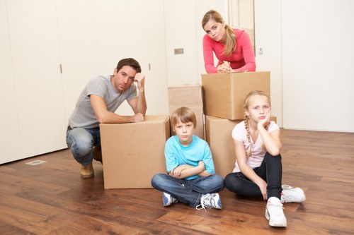 Van service handling boxes and household items in Snaresbrook